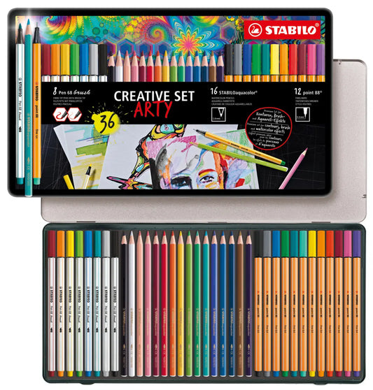 Creative Set ARTY STABILOaquacolor, Pen 68 brush e Pen 68