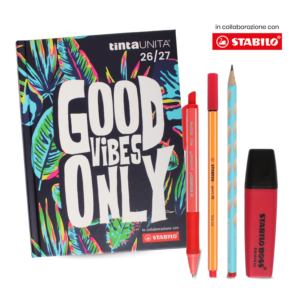 Diario 26/27 Good Vibes - Tinta Unita X Stabilo