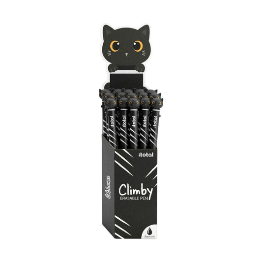 Penna Cancellabile Climby Gatto Nero - Itotal