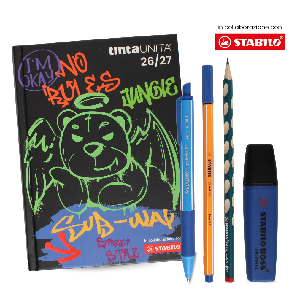 Diario 26/27 Graffiti - Tinta Unita X Stabilo