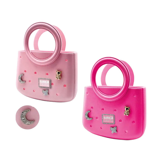 Borsa 80s con Pins - Tinta Unita Click