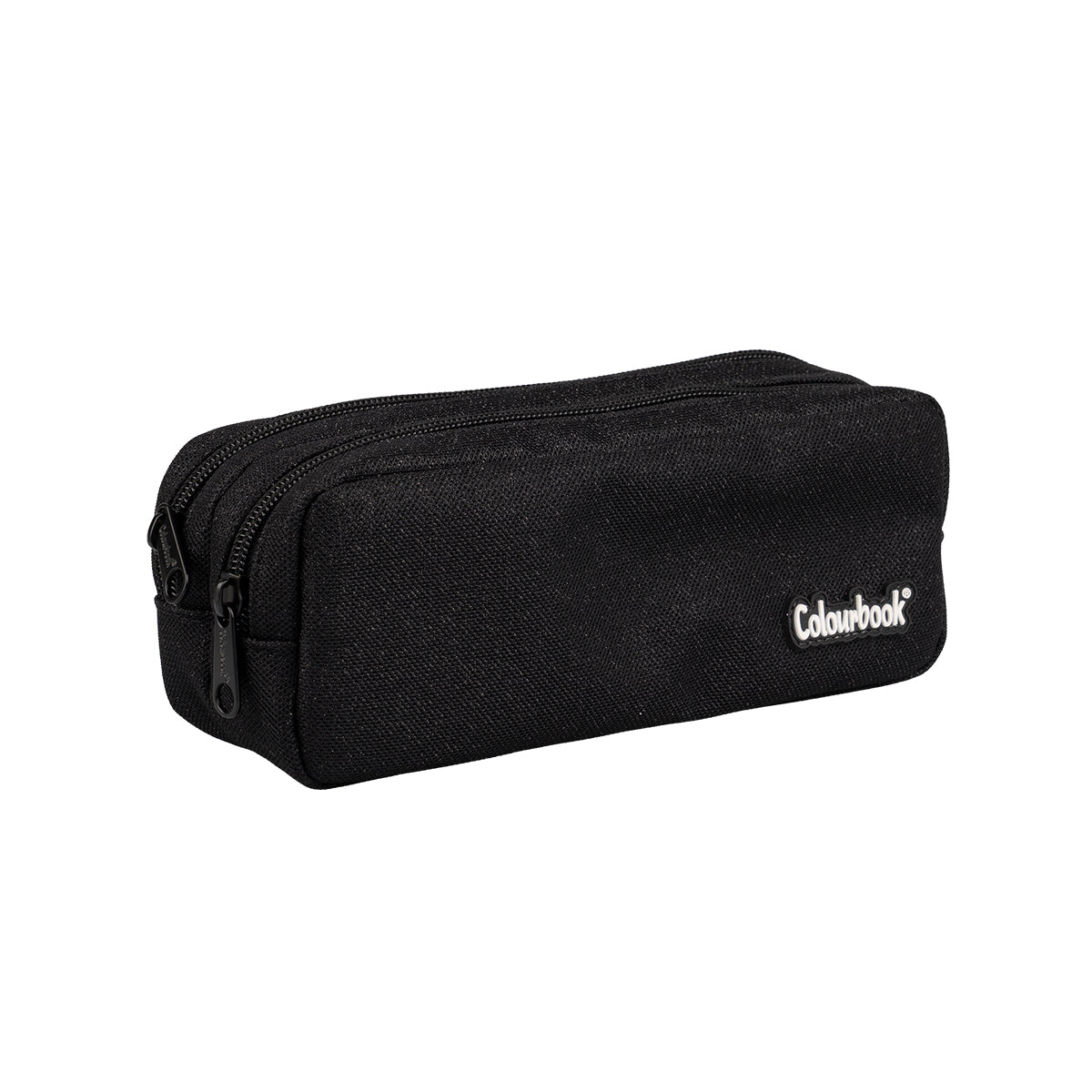 Astuccio 2 Zip Nero Glitter - Colourbook