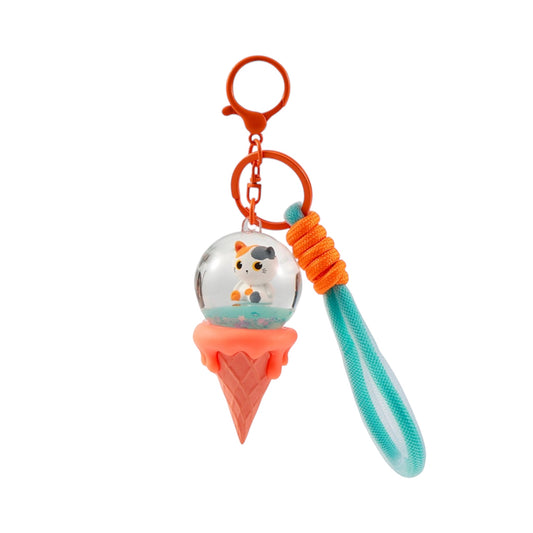 Portachiavi Ice Cream Gatto Arancio - Itotal