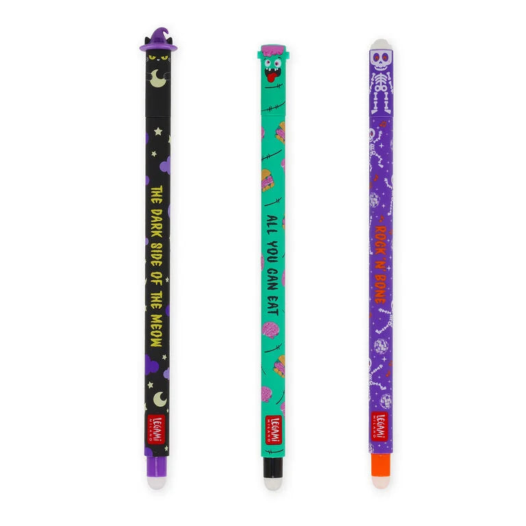 Set di 3 Penne Gel Cancellabili - The Boo Crew - Erasable Pen