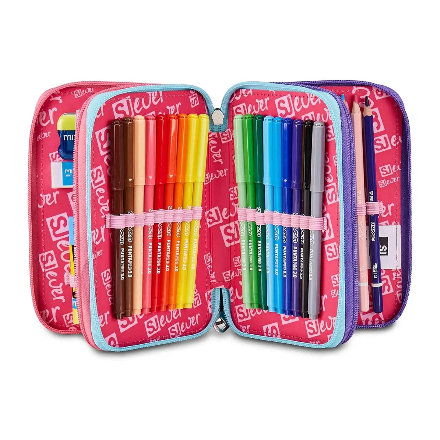 Astuccio 3 Zip Pink Beat - SJ Gang Ever