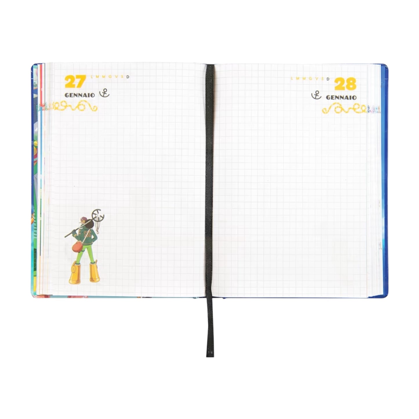 Diario 12 Mesi 2026/27 - One Piece  - Non Datato Blu