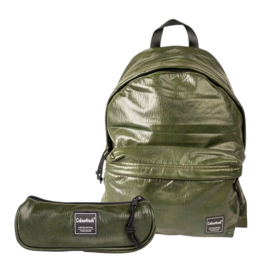 Zaino + Astuccio Soft Verde - Colourbook
