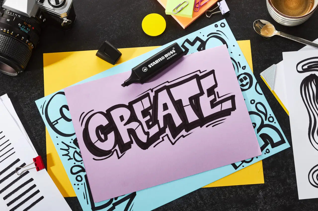 Evidenziatore Nero Stabilo Boss Original