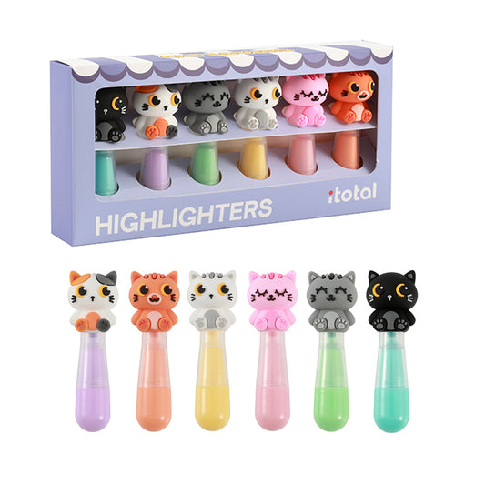 Evidenziatori Cat set 6 pz - Itotal