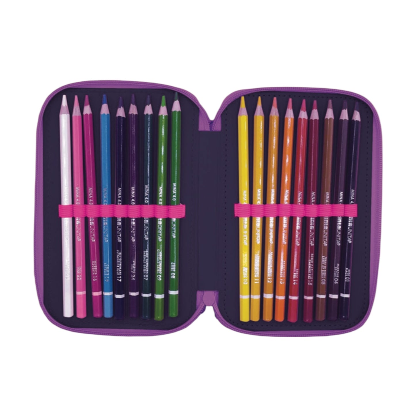 Astuccio 3 Zip Crazy Girl - Tinta Unita Click