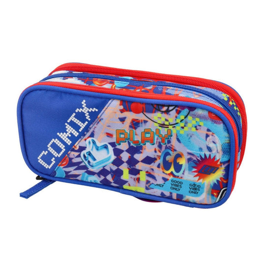 Astuccio 3 Zip Bright Blu - Comix