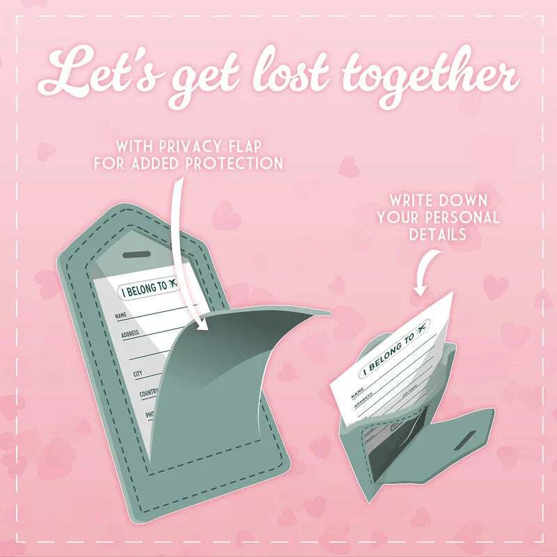 Set di 2 Etichette Bagaglio - Let's Get Lost Together