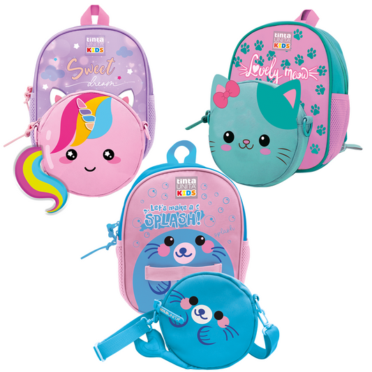 Zaino 2 in 1 Con Borsetta - Tinta Unita Kids