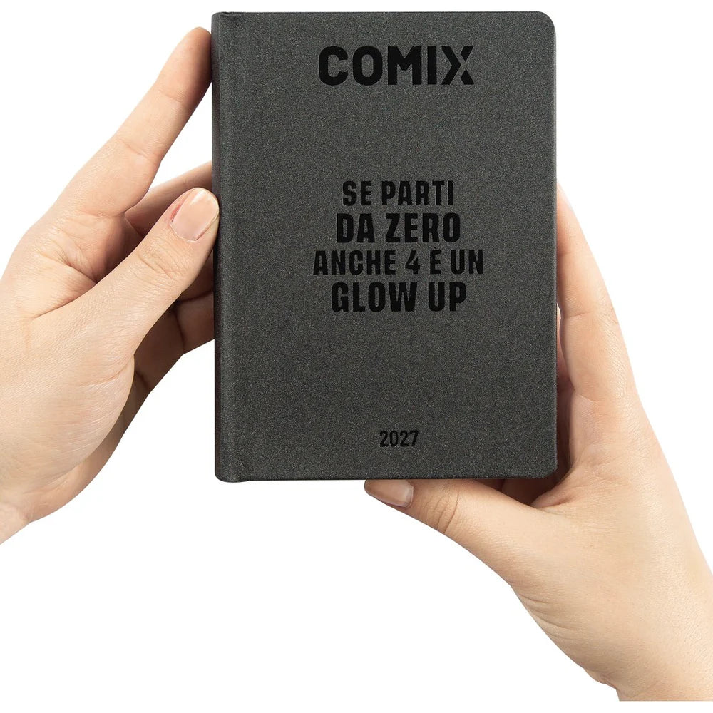 Diario 16 Mesi 2026/27 - COMIX - Giornaliero Charcoal