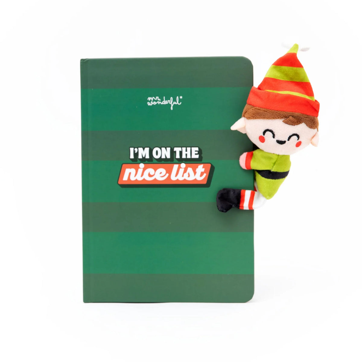 Quaderno A5 con peluche elfo - I’m on the nice list