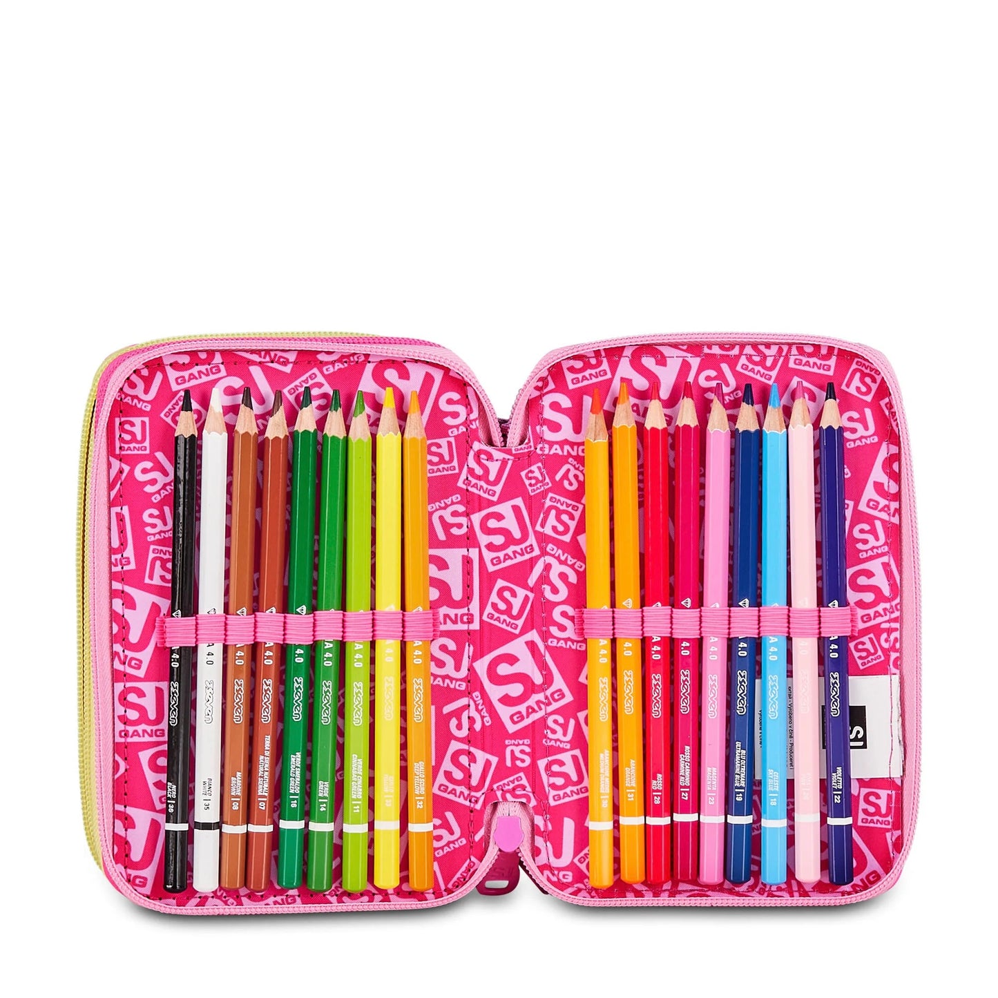 Astuccio 3 Zip - Joyful Pins Girl