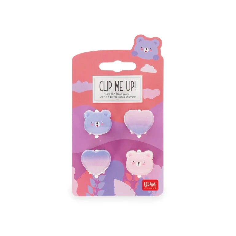 Set di 4 Mini Mollette per Capelli - Clip me up!