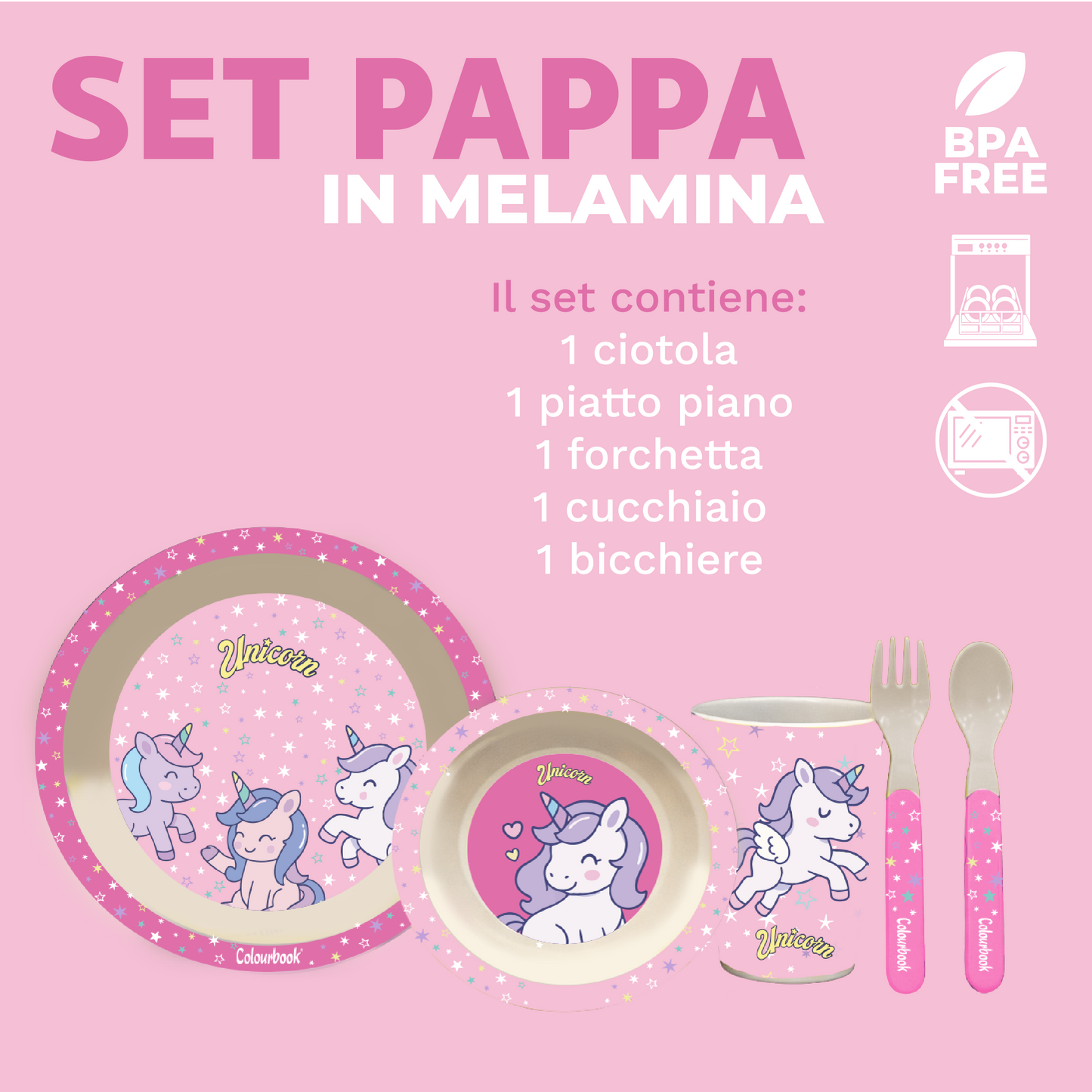 Set pappa Unicorn completo – BPA free
