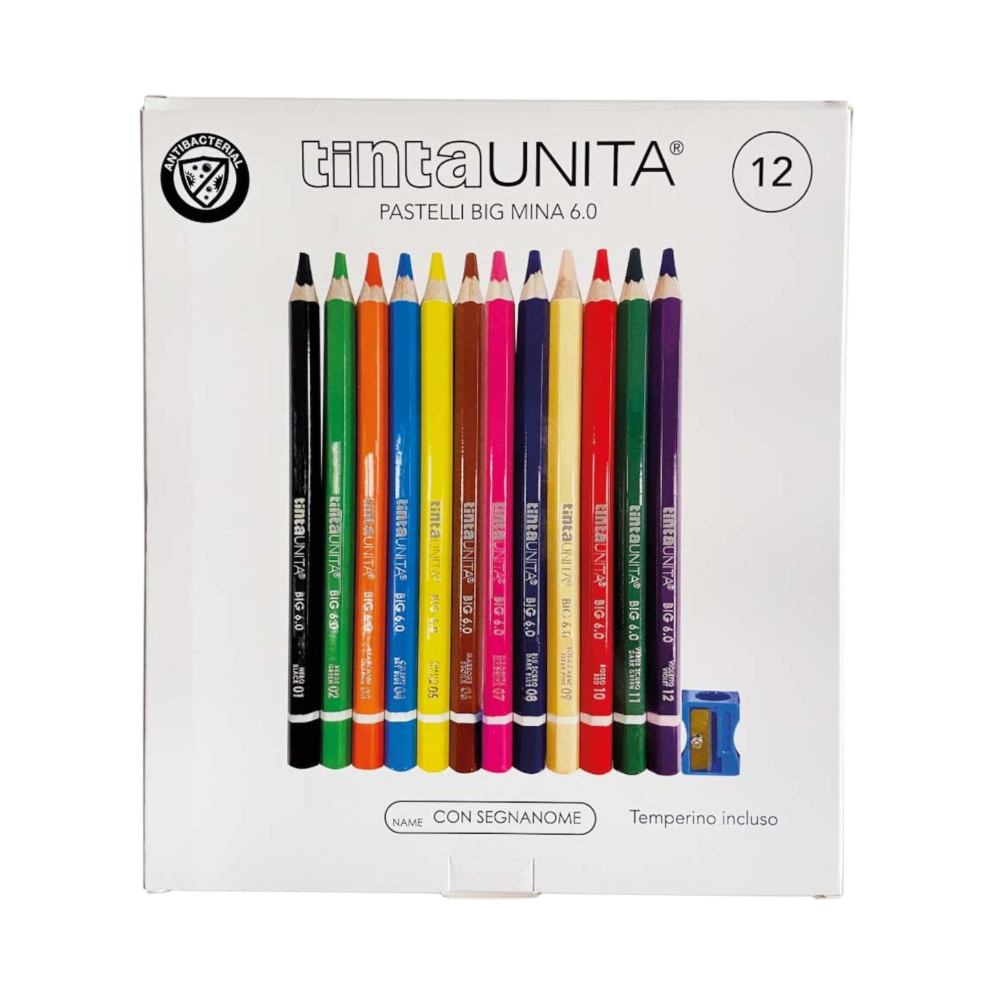 Pastelli Jumbo in Legno Mina 6.0 - Tinta Unita