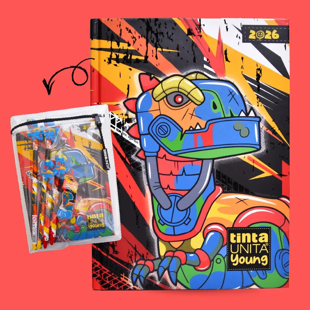 Diario 12Mesi Dino TINTA UNITA