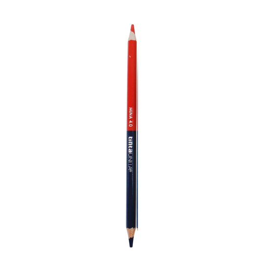 Matite BiColore Rosso-Blu in Legno - Tinta Unita