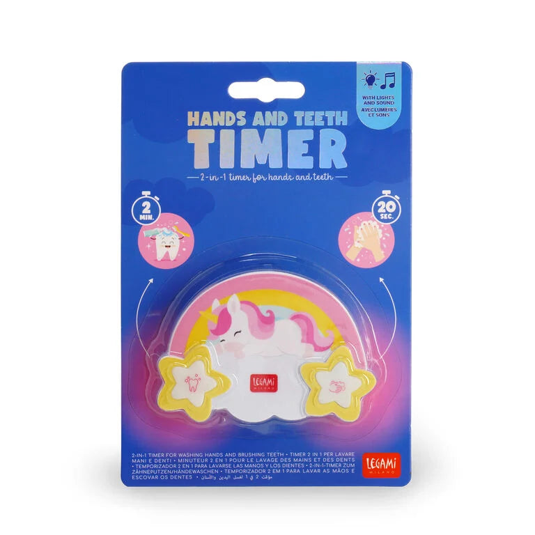 Timer 2 in 1 per Lavare Mani e Denti - Unicorn - Hands and Teeth Timer