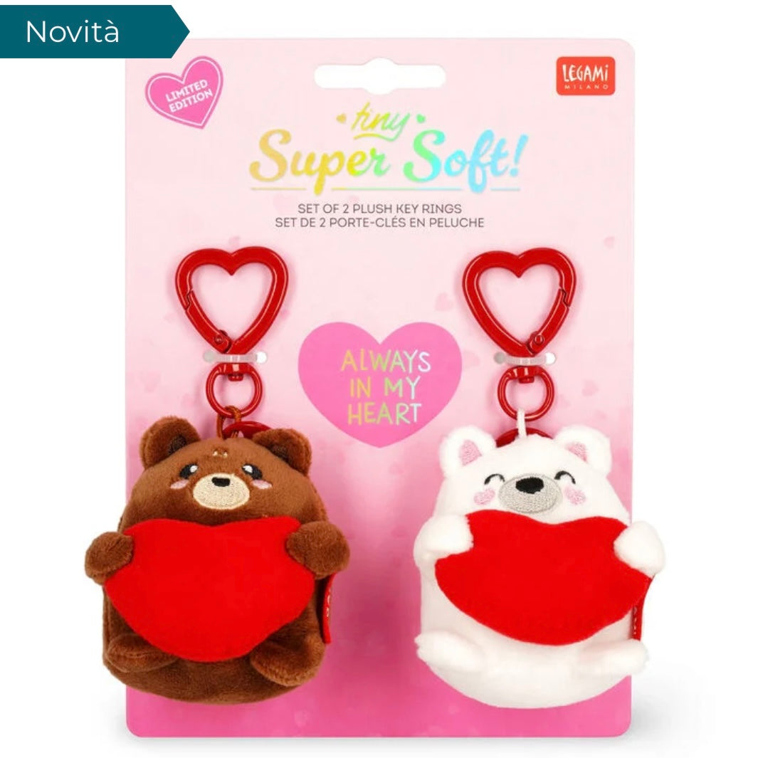 2 Portachiavi con Peluche - Super Soft! - Tiny LEGAMI