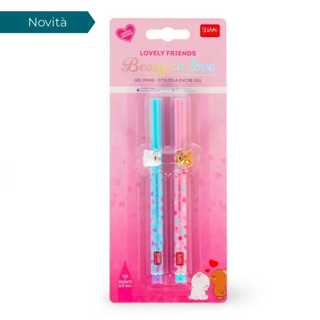 Set di 2 Penne Gel - Beary in Love LEGAMI