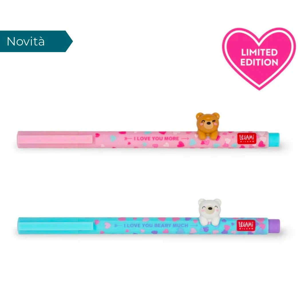 Set di 2 Penne Gel - Beary in Love LEGAMI