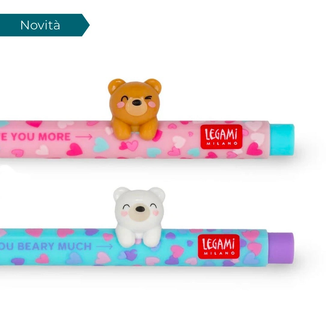 Set di 2 Penne Gel - Beary in Love LEGAMI