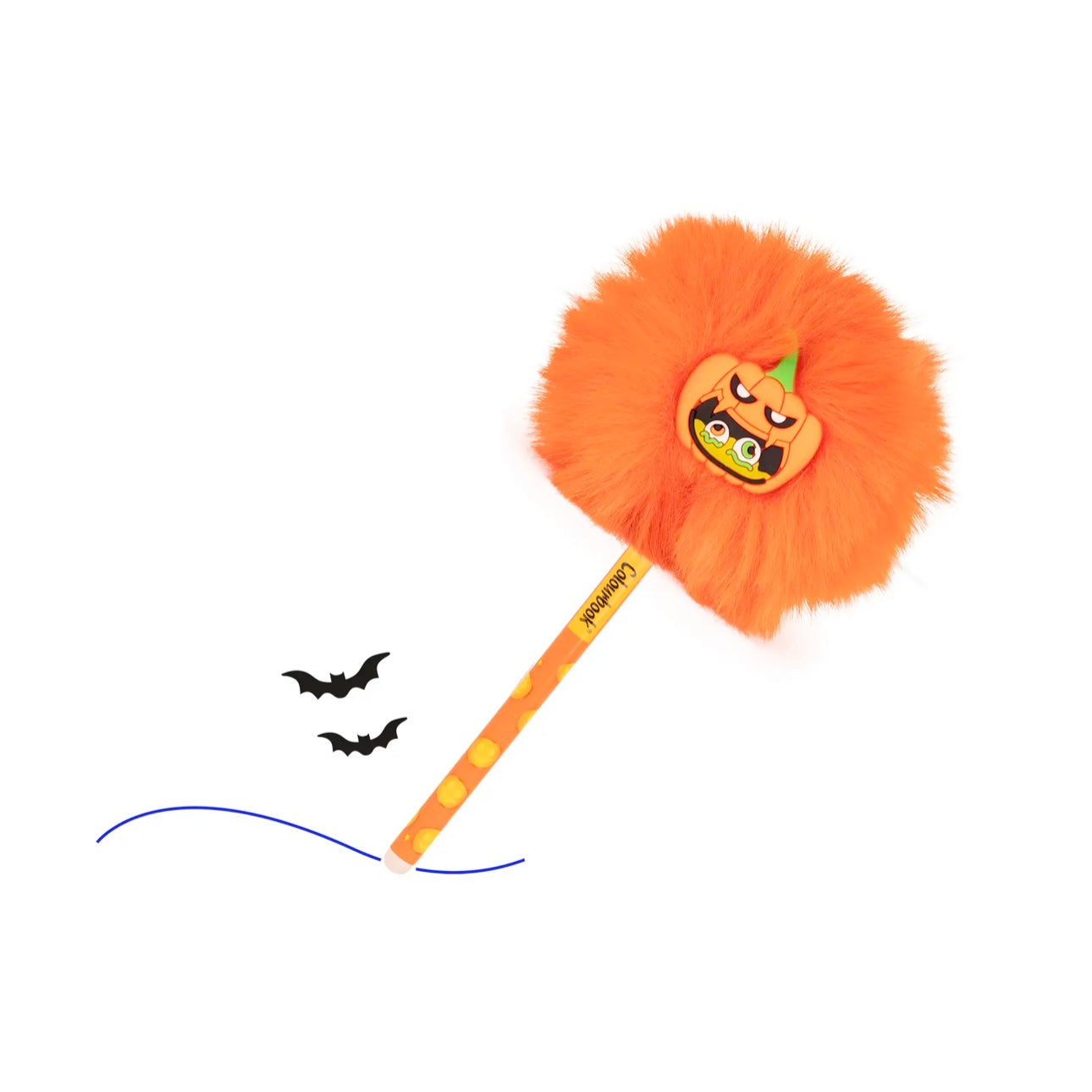 Penna cancellabile Puff Halloween con topper pon-pon