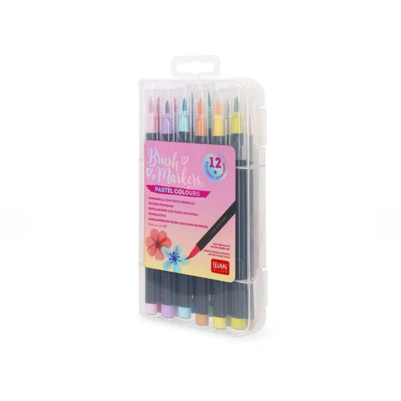 Set di 12 Pennarelli con Punta Pennello - Brush Markers LEGAMI