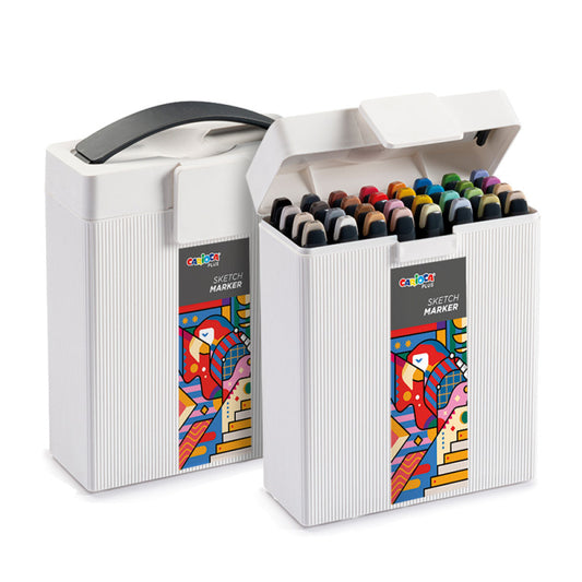 SKETCH MARKER BOX RIGIDA COLORI ASSORTITI - 32 PZ CARIOCA PLUS