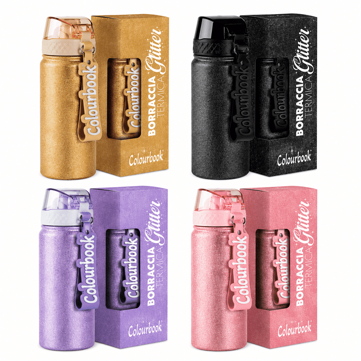Borraccia Glitter 550 ml - Colourbook