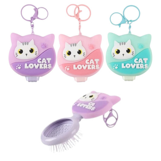 Spazzola con specchio pieghevole Cat - Itotal