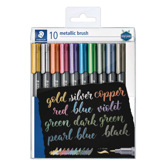 Set 10 Brush Pen Metalizzate - Staedtler