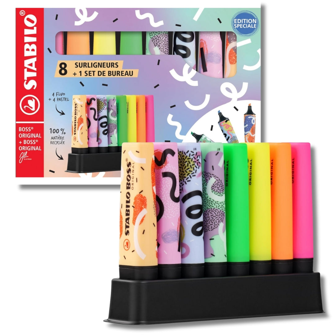 STABILO Boss Desk Set 4fluo+4pastel