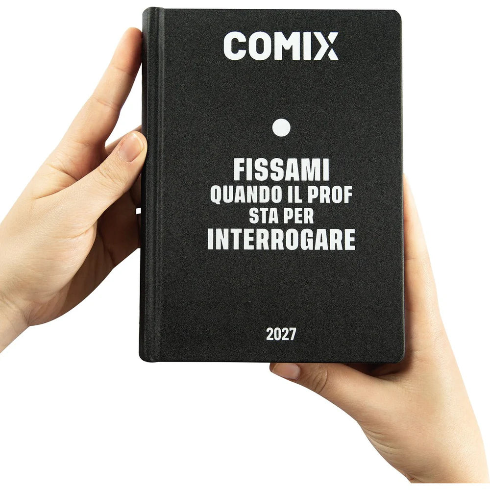 Diario 16 Mesi 2026/27 - COMIX - Giornaliero Nero/Bianco