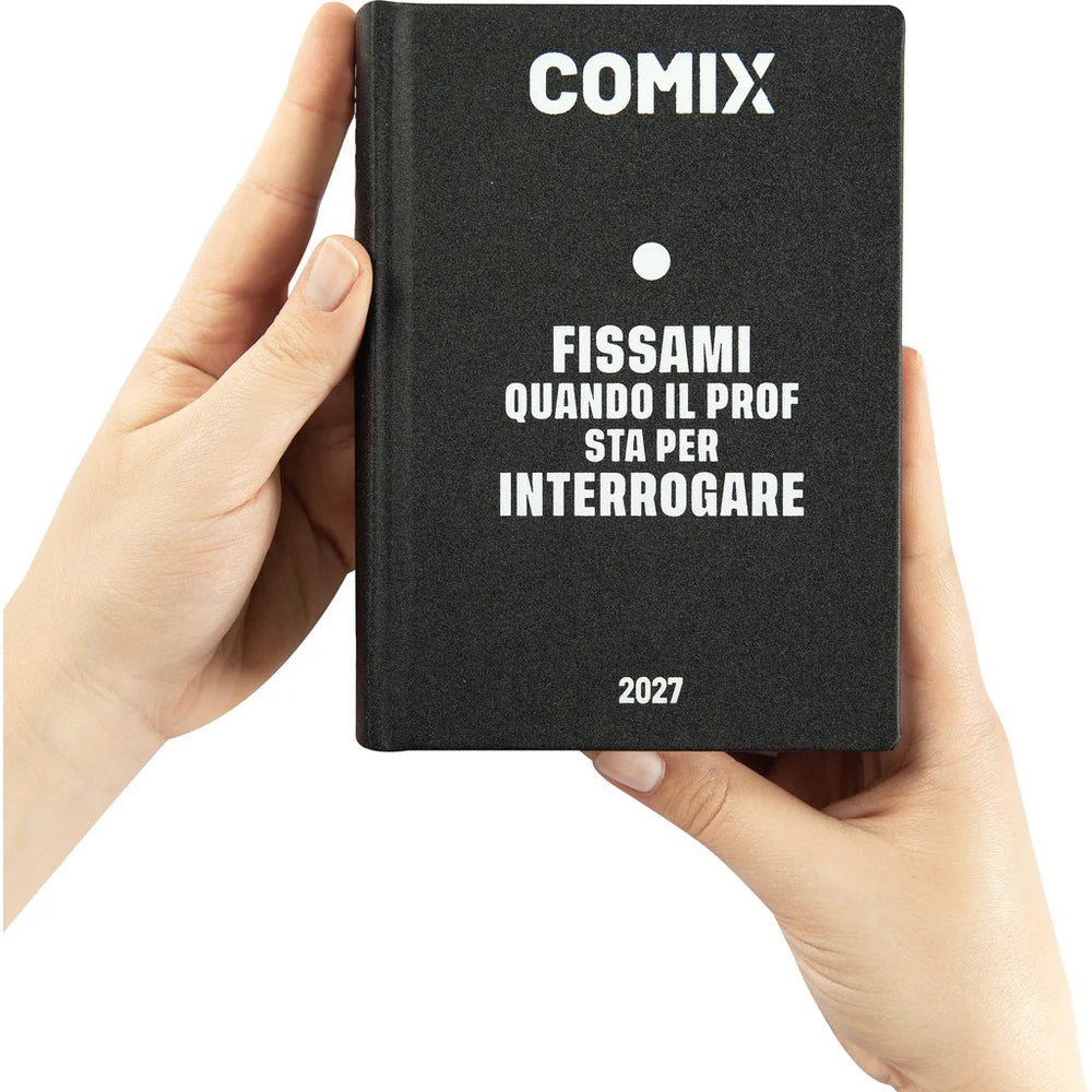 Diario 16 Mesi 2026/27 - COMIX - Giornaliero Nero/Bianco