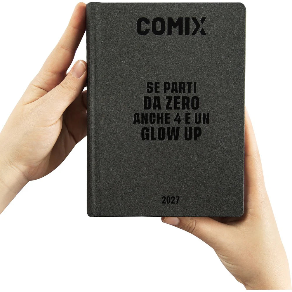 Diario 16 Mesi 2026/27 - COMIX - Giornaliero Charcoal