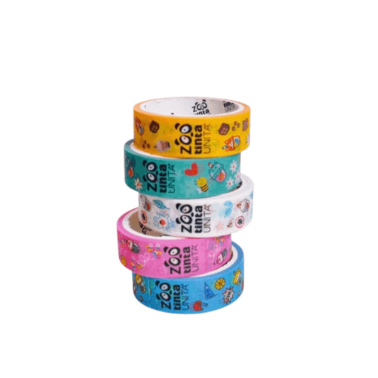 Set 5 Washi Tape - Tinta Unita Bubble Tea