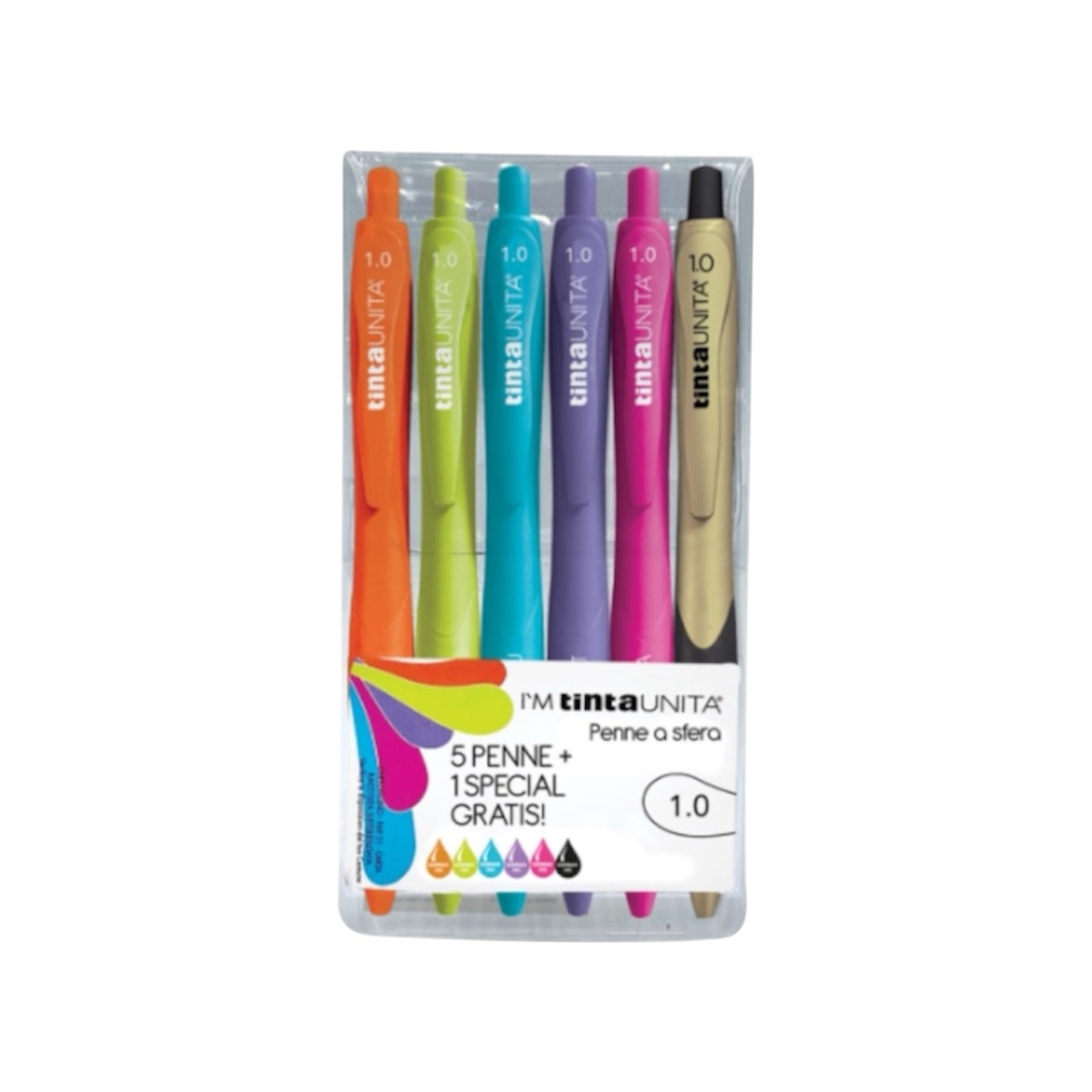 Astuccio Penne a Sfera Tinta Unita 1.0 - 5+1