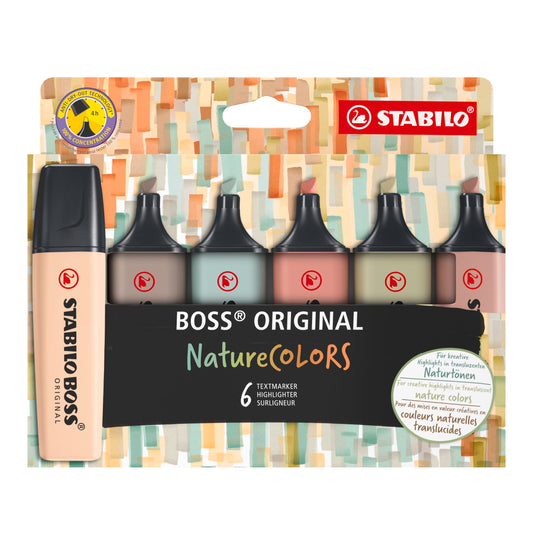 Confezione 6 pz STABILO Boss Nature Colors