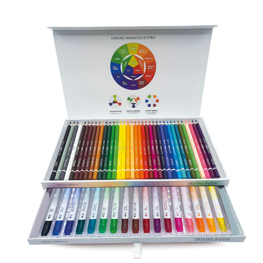 Cassettiera Classic Con Pastelli e Brush Bi Punta - Tinta Unita