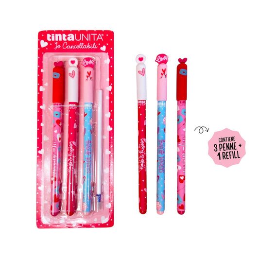 Set 3 Penne Love Edition - Tinta Unita