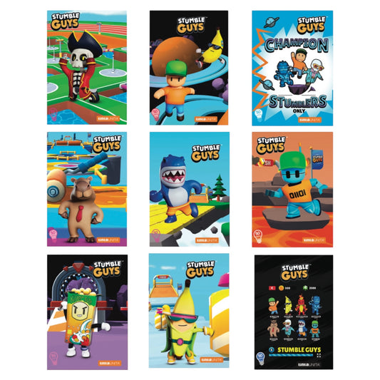 Set 3 Quaderni Stumble Guys - Tinta Unita