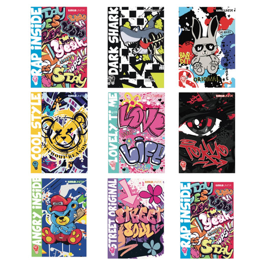 Set 3 Quaderni Graffiti - Tinta Unita