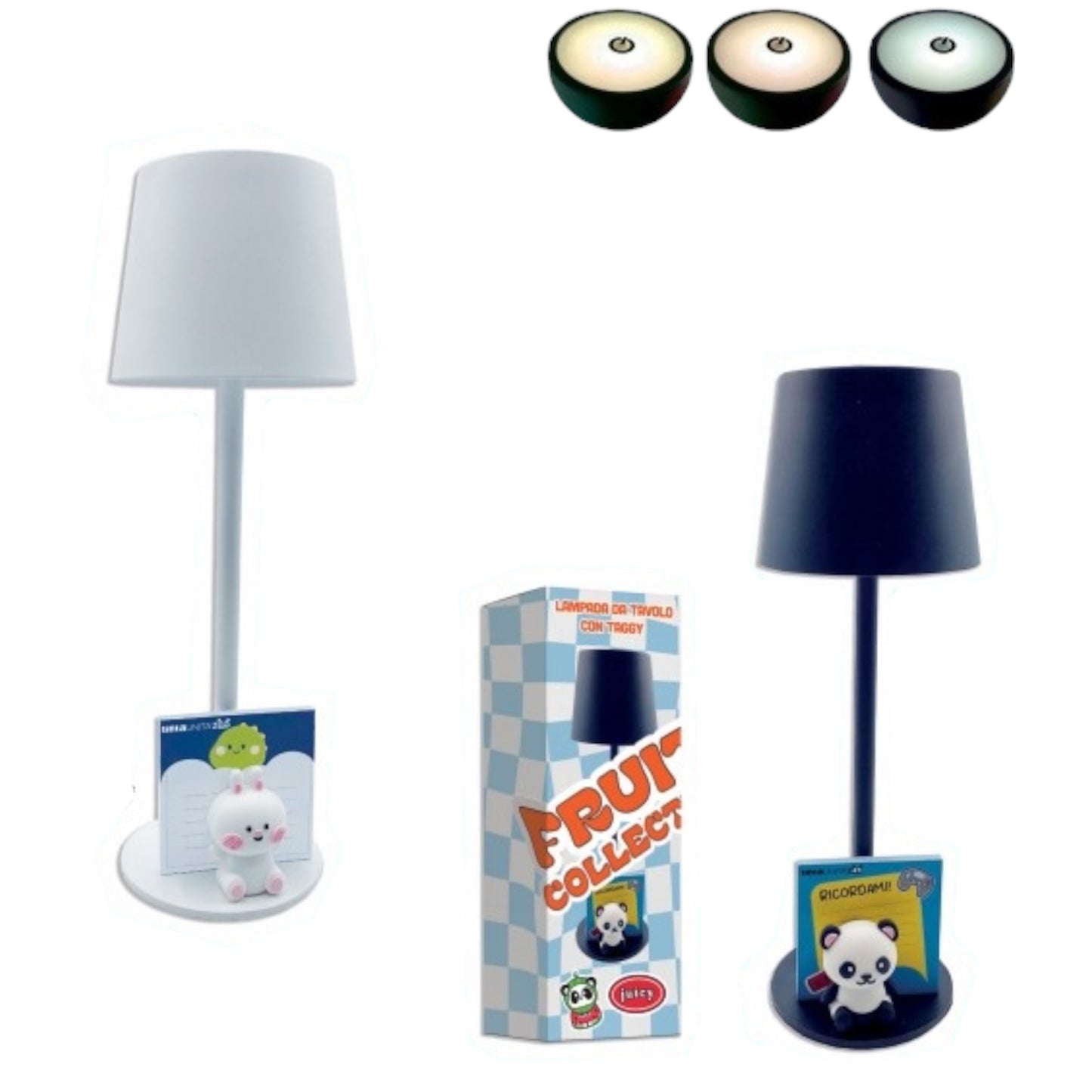 Lampada Da Tavolo Touch Tinta Unita Zoo Con Taggy