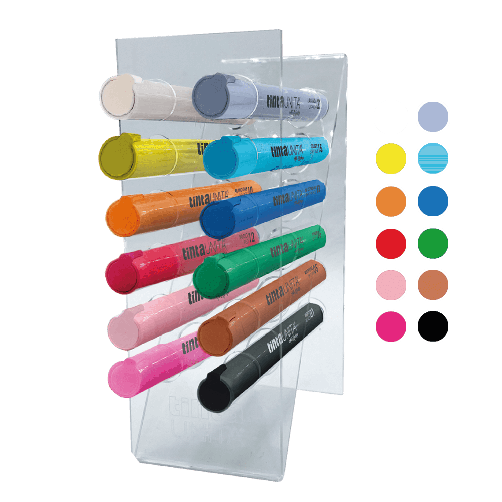 Basetta In Acrilico Con Art Marker Tinta Unita